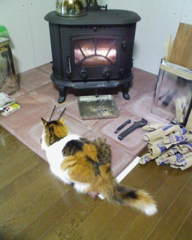 薪ストーブとさくら